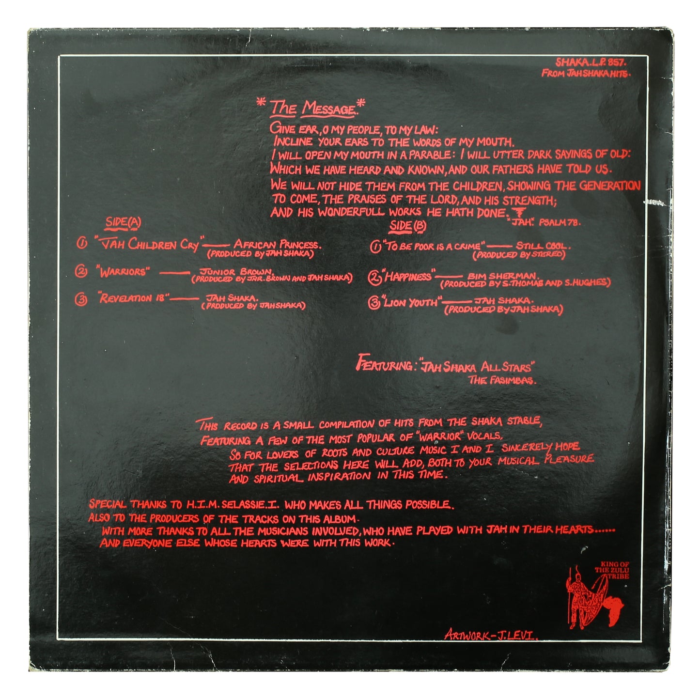 Jah Shaka - Hits From The House Of Jah Shaka
