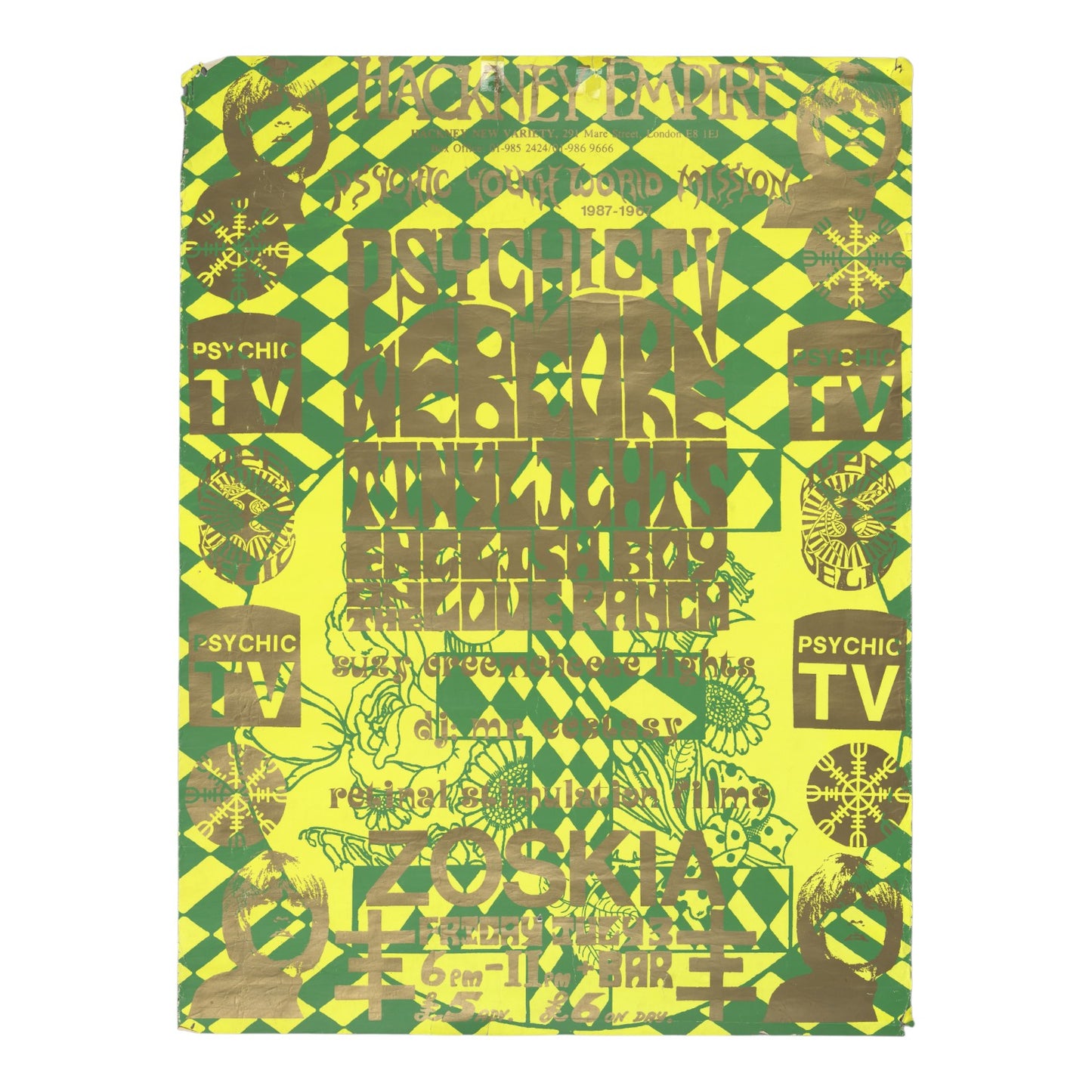 Psychic TV & Zoskia Poster 1987