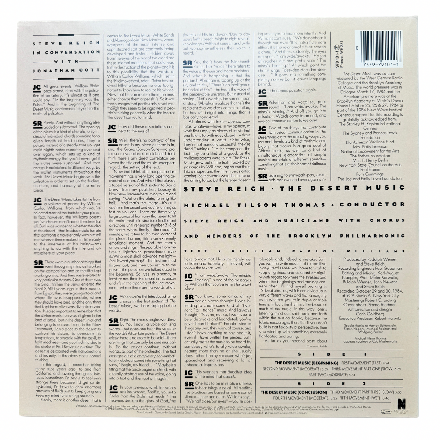 Steve Reich – The Desert Music