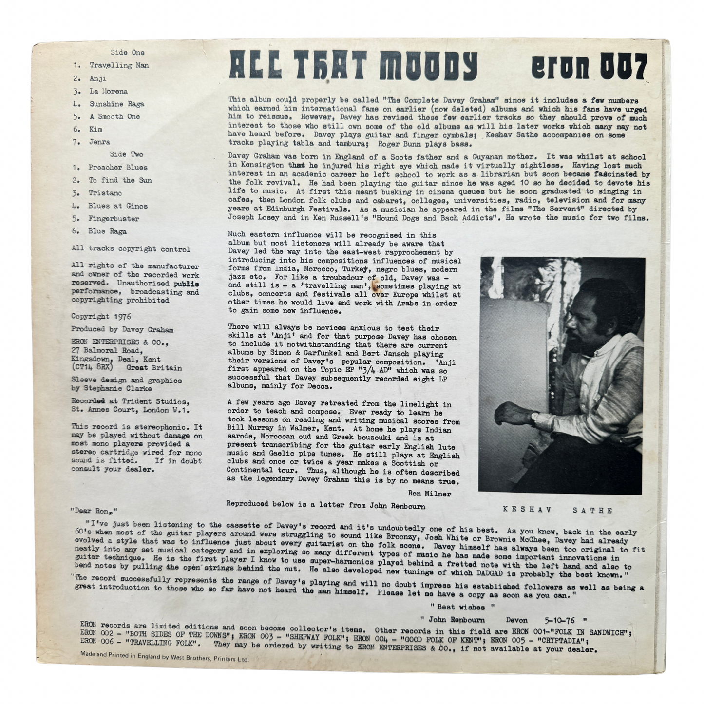 Davey Graham - All That Moody