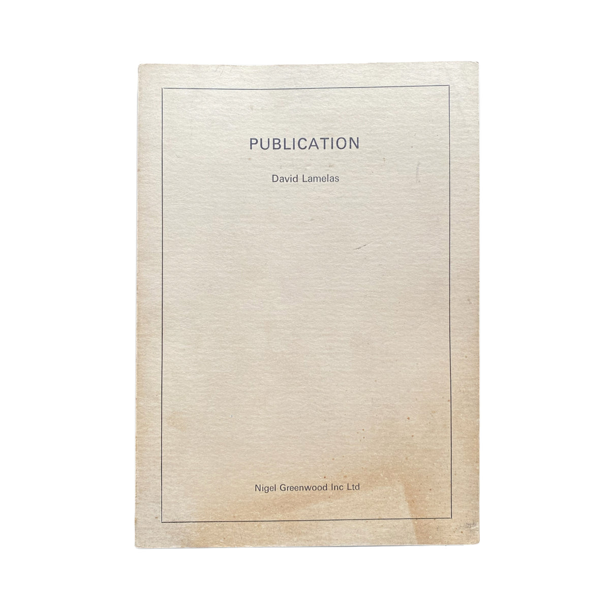 Publication - David Lamelas