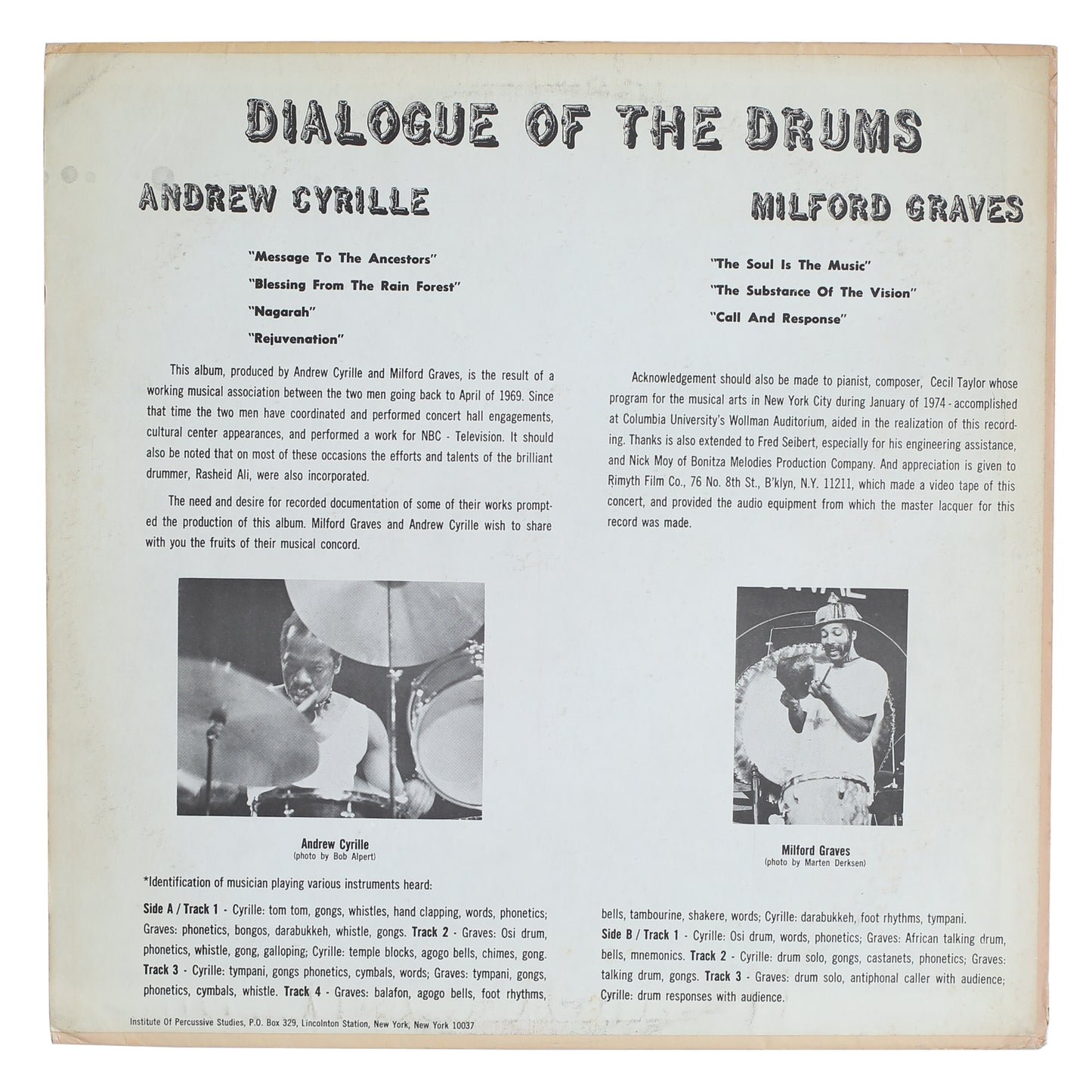 Andrew Cyrille, Milford Graves - Dialogue of the Drums